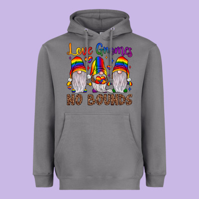Love Gnomes No Bounds Heavyweight Hoodie Designed By Jahusdesignshop