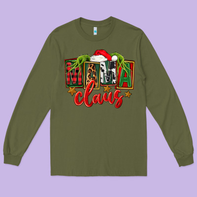 Christmas Mama Claus Long Sleeve Tee Designed By Fadigitalartstudio
