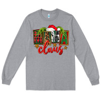 Heather Grey Christmas mama Claus Long Sleeve Tee - FaDigitalArtStudio