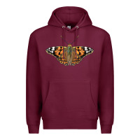 Burgundy Painted Lady Premium Hoodie - LillyAllenDesigns