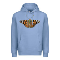 Colony Blue Painted Lady Premium Hoodie - LillyAllenDesigns