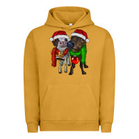 Pigment Peanut Butter two christmas heifers Urban Hoodie - RanaPortraitStore