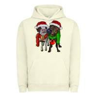 Pigment Pistachio two christmas heifers Urban Hoodie - RanaPortraitStore