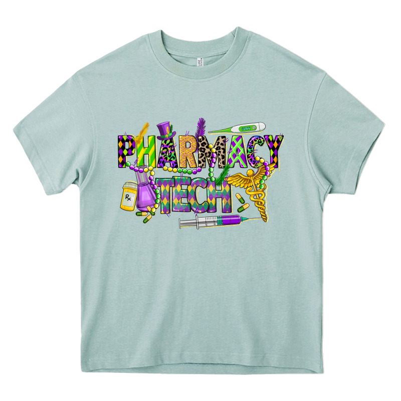 Mardi Gras Pharmacy Tech Heavy Core Tee by CowGirlArtShop | Teevron