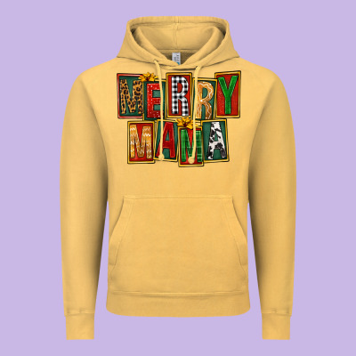 Merry Mama Vintage Hoodie Designed By Fadigitalartstudio