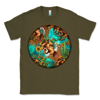 Army Green western pattern circle Classic Tee - Jasminsmagicworld