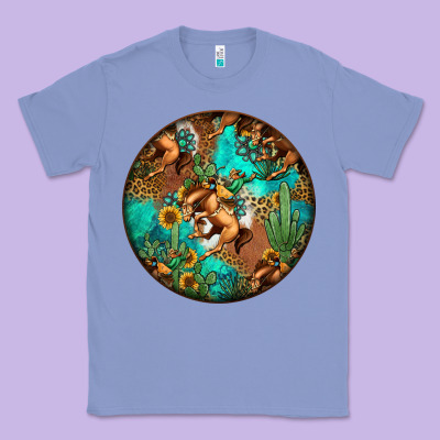 Western Pattern Circle Classic Tee Designed By Jasminsmagicworld