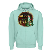 Merry And Bright Christmas Tree Zipper Hoodie | Teevron