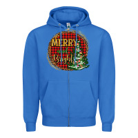 True Royal merry and bright christmas tree Zipper Hoodie - AdoDesignShop
