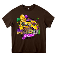 Chocolate Brown mardi gras gamer Heavy Core Tee - CowGirlArtShop