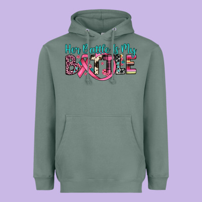 Her Battle Is My Battle Heavyweight Hoodie Designed By Jahusdesignshop