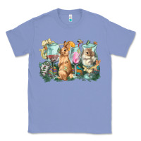 Colony Blue Easter Day wine glasses bunny Classic Tee - HowdyJamesFarm