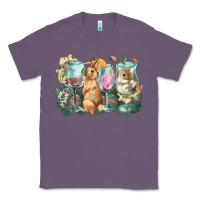 Lavender Easter Day wine glasses bunny Classic Tee - HowdyJamesFarm