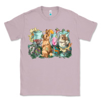 Lilac Easter Day wine glasses bunny Classic Tee - HowdyJamesFarm