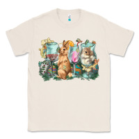 Natural Easter Day wine glasses bunny Classic Tee - HowdyJamesFarm