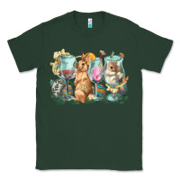 Sports Green Easter Day wine glasses bunny Classic Tee - HowdyJamesFarm