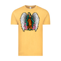 Vintage Mustard Angel Wing Lady of Guadalupe Vintage Tee - Jasminsmagicworld