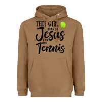This Girl Runs On Jesus And Tennis Heavyweight Hoodie | Teevron