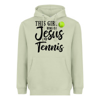 Matcha this girl runs on jesus and tennis Heavyweight Hoodie - DesigneFamous