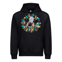 Black baby cow with sunflower Urban Hoodie - RanaPortraitStore