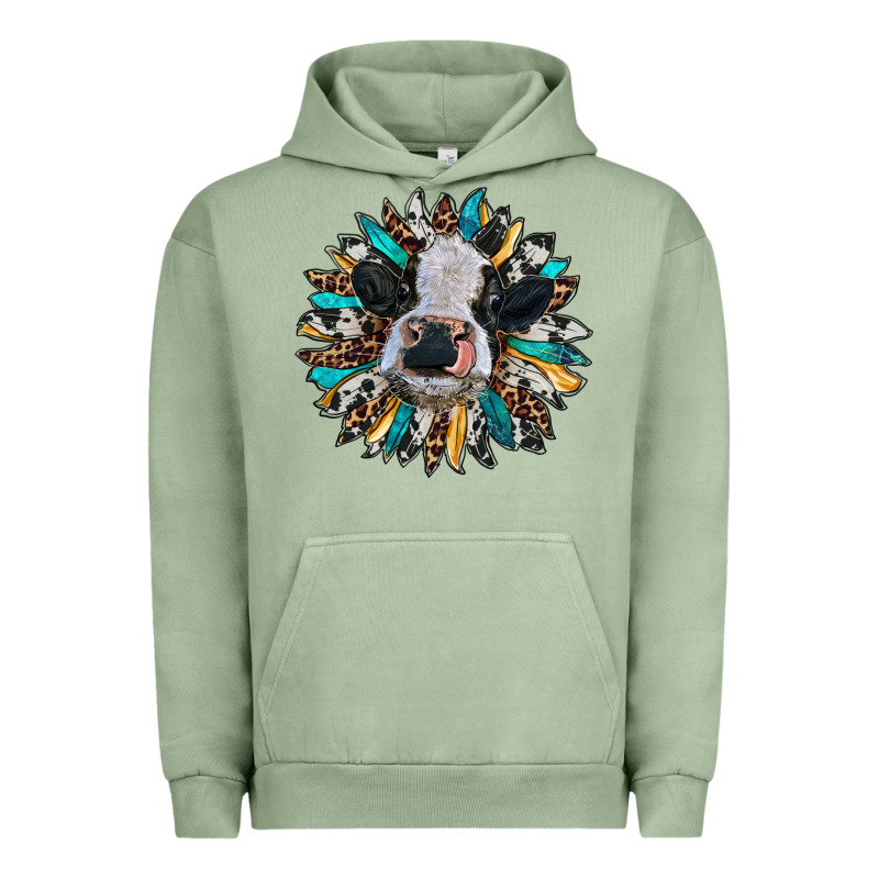 Baby Cow With Sunflower Urban Hoodie by RanaPortraitStore | Teevron
