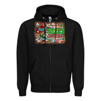 Black merry christmas western boots Zipper Hoodie - AdoDesignShop
