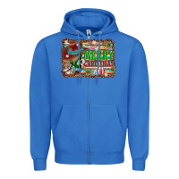 True Royal merry christmas western boots Zipper Hoodie - AdoDesignShop