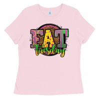 Bubblegum Pink mardi gras fat tuesday Ladies Tee - OliviaCreatesArt