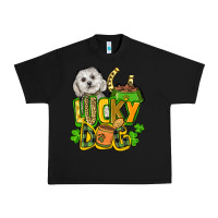 Black lucky dog St. Patrick's Urban Heavy Tee - FaDigitalArtStudio