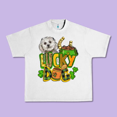 Lucky Dog St. Patrick's Urban Heavy Tee Designed By Fadigitalartstudio