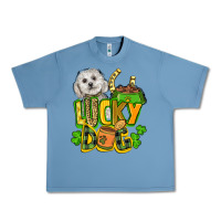 Pebble Blue lucky dog St. Patrick's Urban Heavy Tee - FaDigitalArtStudio