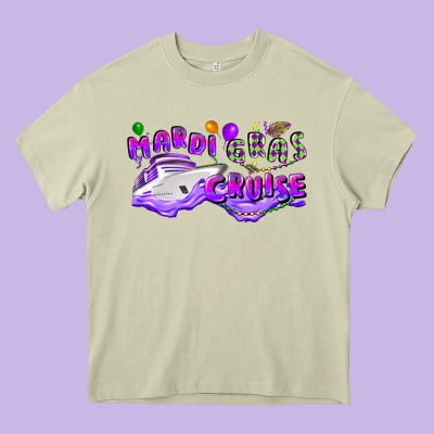 Mardi Gras Cruise Heavy Core Tee Designed By Cowgirlartshop