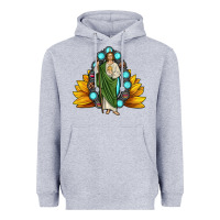 Heather Grey san judas gemstone sunflower Heavyweight Hoodie - JahusDesignShop