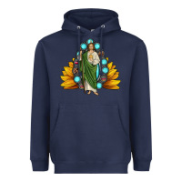 Navy san judas gemstone sunflower Heavyweight Hoodie - JahusDesignShop