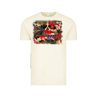 Vintage Arctic 4th of july american flagcowhide  leopard backgrou Vintage Tee - FaDigitalArtStudio