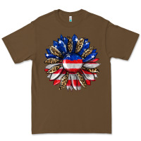 Cacao american flag leopard Premium Tee - RanaPortraitStore