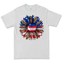 Dove Grey american flag leopard Premium Tee - RanaPortraitStore