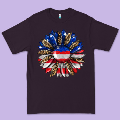 American Flag Leopard Premium Tee Designed By Ranaportraitstore
