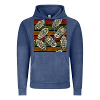 Vintage Denim african mask seamless pattern Vintage Hoodie - BundleAndBundleShop