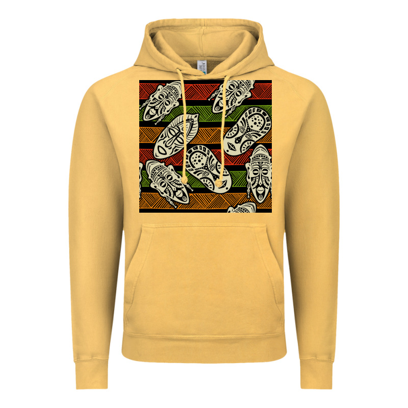 African Mask Seamless Pattern Vintage Hoodie by BundleAndBundleShop | Teevron