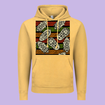 African Mask Seamless Pattern Vintage Hoodie Designed By Bundleandbundleshop