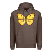Coffee Cloudless Sulphur Butterfly Premium Hoodie - LillyAllenDesigns