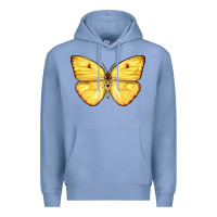 Colony Blue Cloudless Sulphur Butterfly Premium Hoodie - LillyAllenDesigns