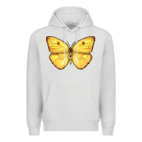 Dove Grey Cloudless Sulphur Butterfly Premium Hoodie - LillyAllenDesigns