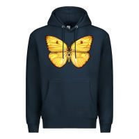 Navy Cloudless Sulphur Butterfly Premium Hoodie - LillyAllenDesigns