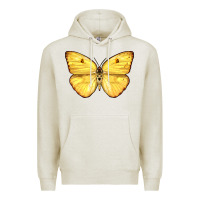 Oatmeal Heather Cloudless Sulphur Butterfly Premium Hoodie - LillyAllenDesigns