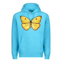 Ocean Blue Cloudless Sulphur Butterfly Premium Hoodie - LillyAllenDesigns