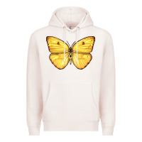 Pale Pink Cloudless Sulphur Butterfly Premium Hoodie - LillyAllenDesigns