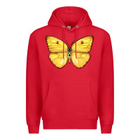 Red Cloudless Sulphur Butterfly Premium Hoodie - LillyAllenDesigns