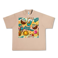 Burro sweet summer coffee cups with colorful leopard and sea stars seamless  Urban Heavy Tee - BundleAndBundleShop